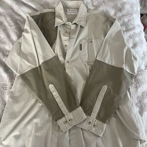 Columbia Men's Shirt Jacket - Cream and Tan